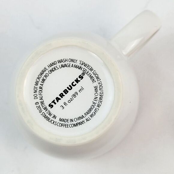 ☕️Starbucks 2016 Ivory Mini Abbey Ceramic Demitasse 3oz Espresso Mug - Picture 9 of 11